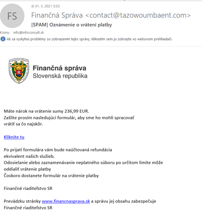 phishong Finančná správa